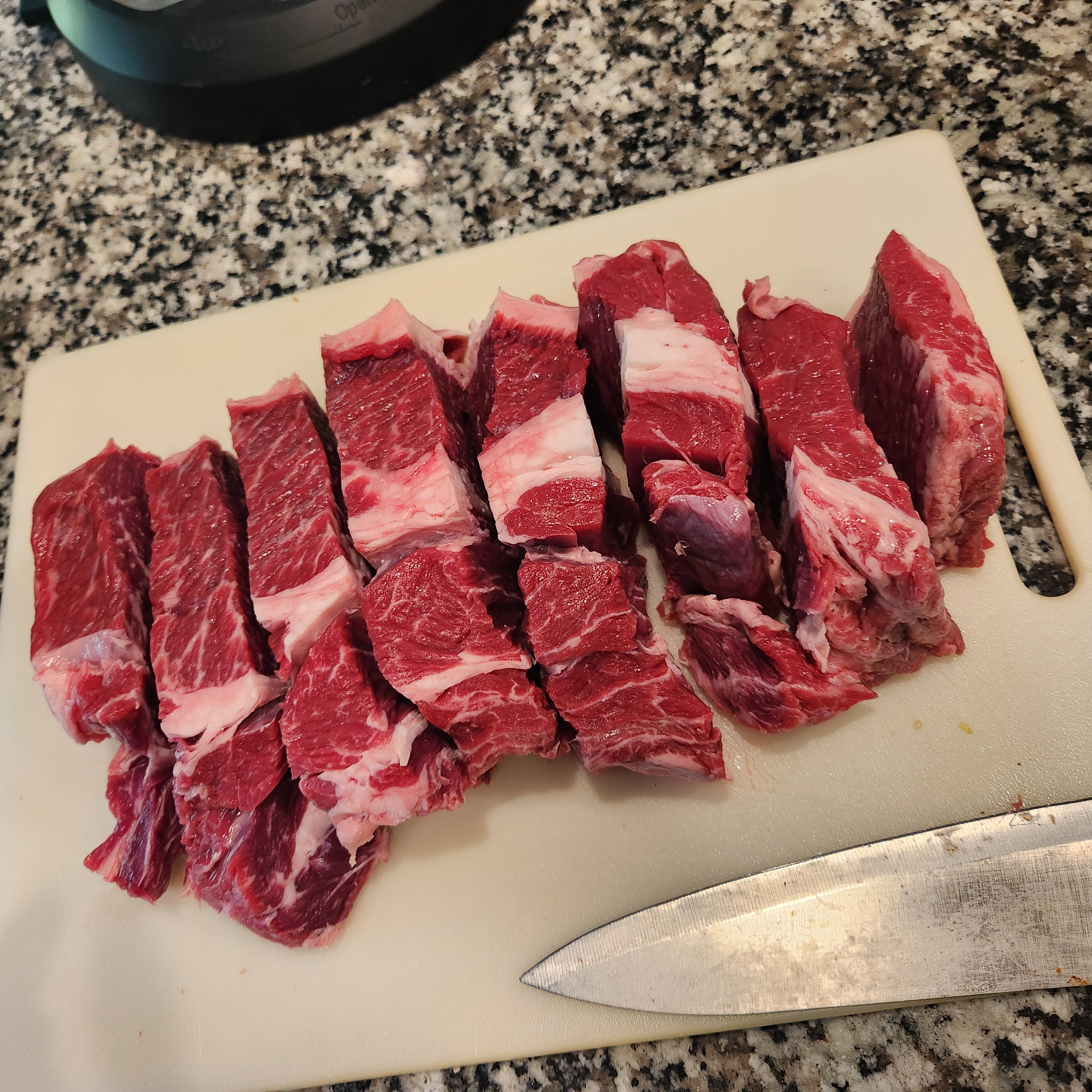 shredded beef cut into strips